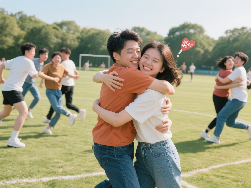 “爱的抱抱”是一种简单却充满温情的户外体育游戏，核